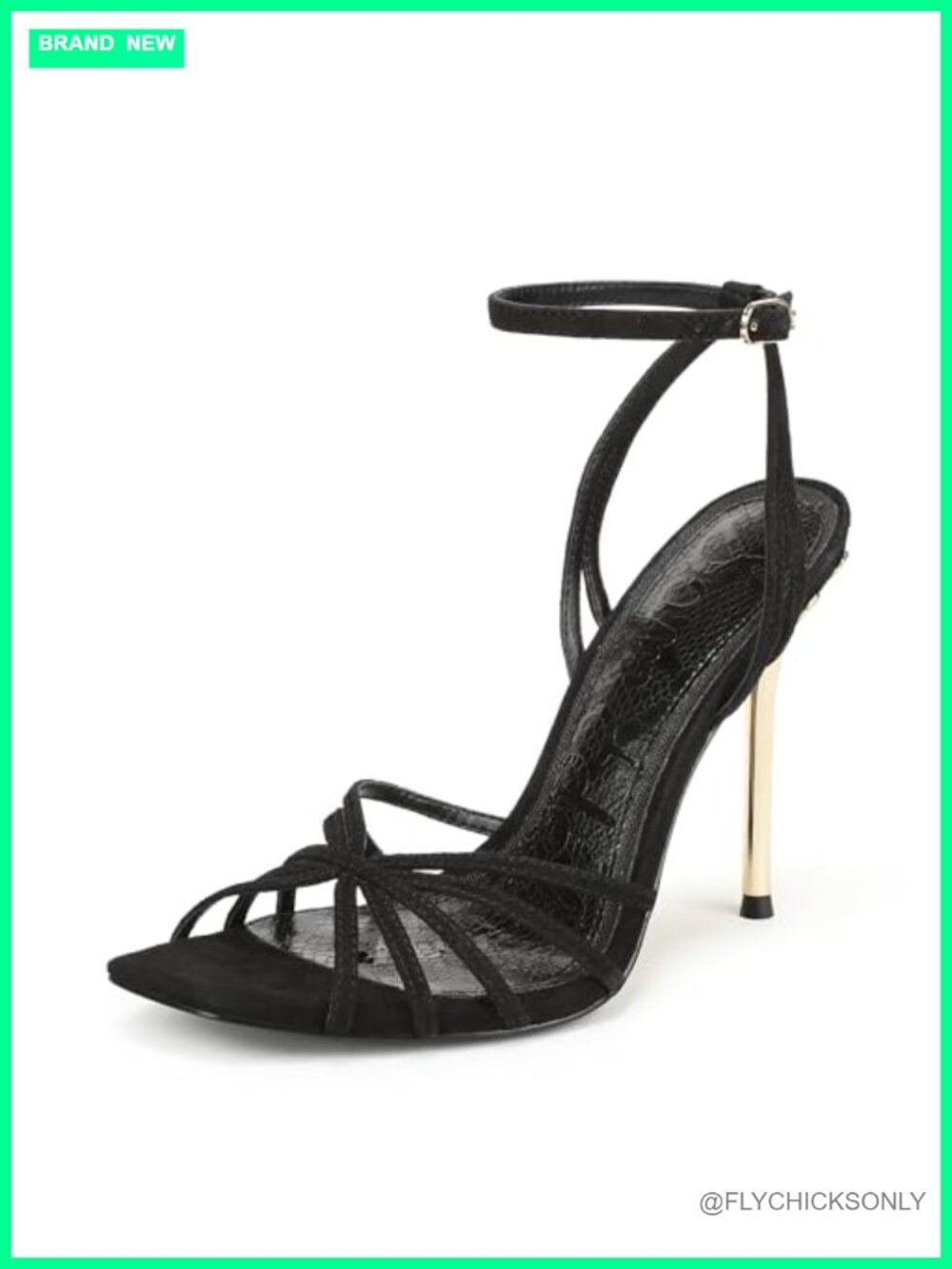 Women's Heeled Sandals Open Toe Ankle Strap Stiletto Dress Shoes